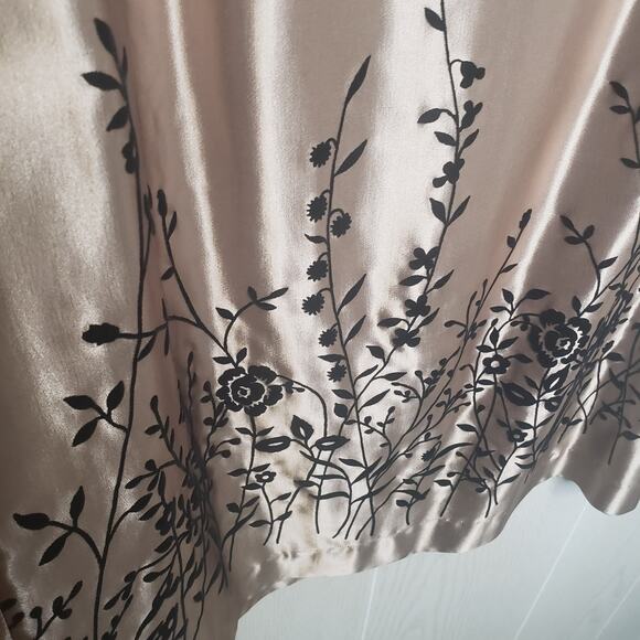 Paul Harris Design vintage long satin embroidered skirt Sz Large - Picture 5 of 12